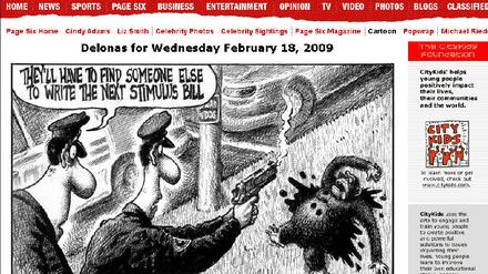 ny post schimpanse karikatur