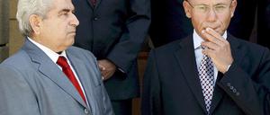 Dimitris Christofias und Mehmet Ali Talat