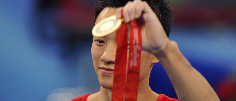 Peking 2008 - Turnen Siegerehrung Wei Yang