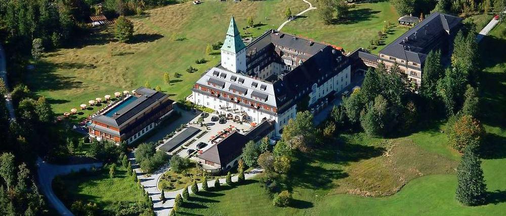 Das bayrische Schloss Elmau auf einem Foto vom September 2014. Auf dem Gelände des Luxushotels findet am 7. und 8. Juni der G-7-Gipfel statt.