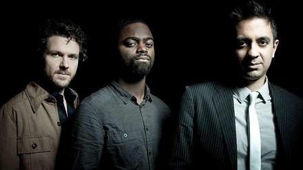 Trio inter pares. Stephan Crump, Marcus Gilmore, Vijay Iyer (von links)