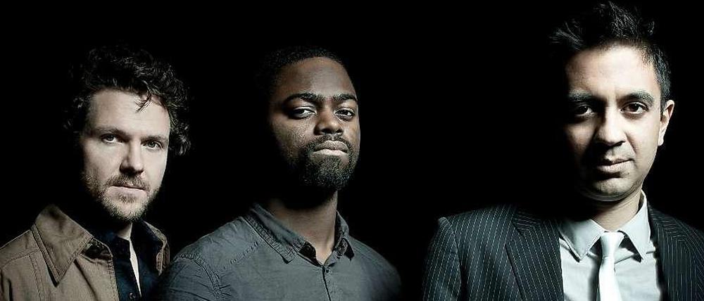 Trio inter pares. Stephan Crump, Marcus Gilmore, Vijay Iyer (von links)