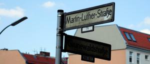 Das Straßenschild der Martin-Luther-Straße in Berlin-Schöneberg.