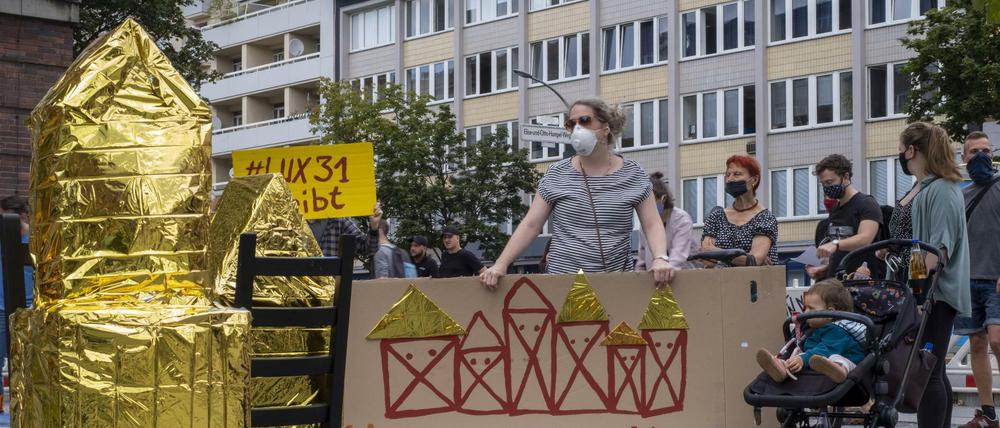 Bereits im August protestierten Mieter in Wedding gegen die Investitionsfirma Heimstaden.