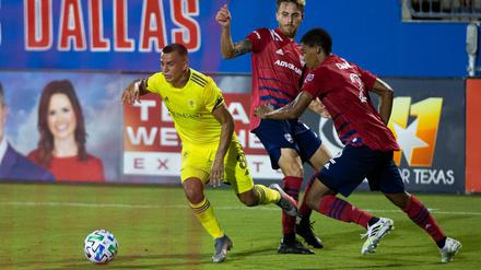 Reggie Cannon (2) vom FC Dallas beim Spiel am 12. August gegen Nashville.
