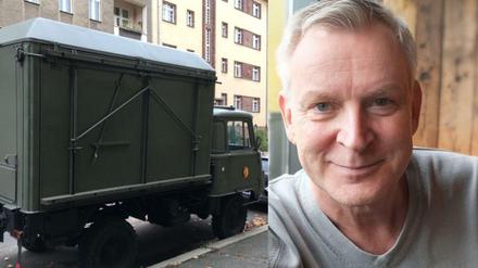 Dies ist nicht bloß ein Robur-Lastwagen, sondern am Sonntag die Bühne für Dirk Michaelis und die Checkpoint-Band.