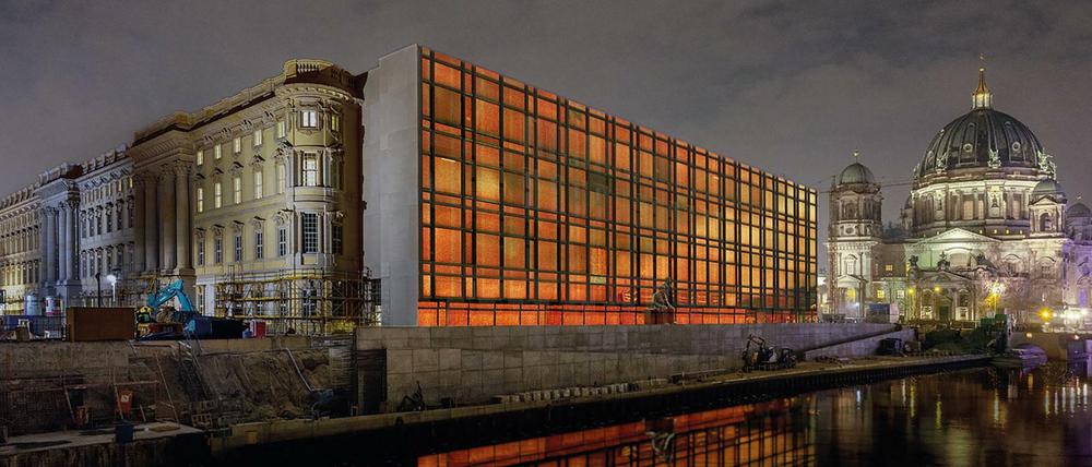 Ironie der Geschichte: Der Palast der Republik wurde abgerissen und muss dem Stadtschloss weichen. Jetzt kehrt er als Projektion zurück.