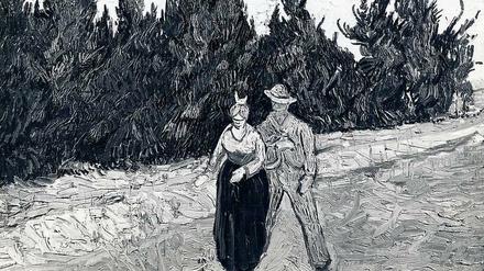 Letzte Spuren. Heute existiert von dem Gemälde „Liebespaar im Stadtpark von Arles“ (1888) nur noch eine Schwarzweiß-Reproduktion. Die Vorbesitzerin Thea Sternheim sollte weder den vereinbarten Preis noch später Wiedergutmachung bekommen. 