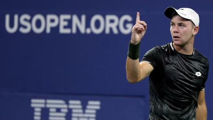 Weiter nach oben. Der deutsche Tennisprofi Dominik Koepfer steht in New York in Runde drei.