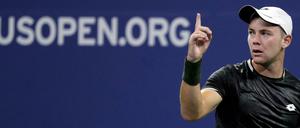 Weiter nach oben. Der deutsche Tennisprofi Dominik Koepfer steht in New York in Runde drei.