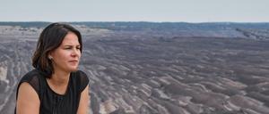Grünen-Chefin Annalena Baerbock auf Wahlkampftour im Braunkohletagebau in der Lausitz