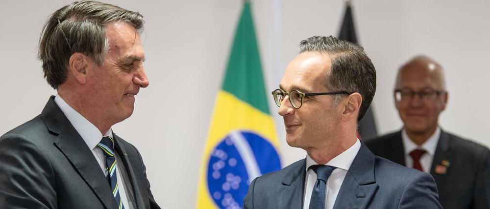 "Tropen-Trump" trifft erklärten Multilateralisten: Ende April empfing Brasiliens Präsident Bolsonaro Außenminister Heiko Maas.