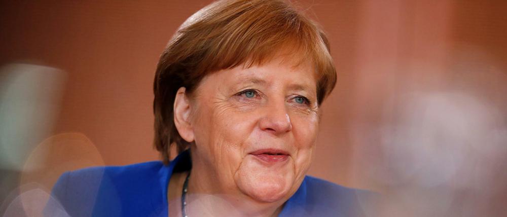 Merkel bei einem Kabinettstreffen im Mai in Berlin. 