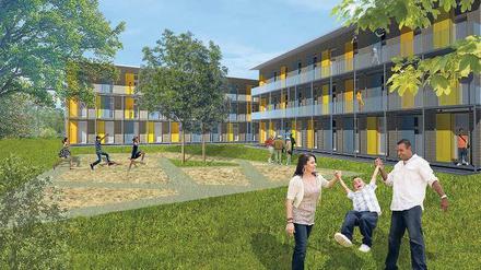 Erweiterbar, stapelbar, gruppierbar. Das Plusenergiehaus-System aus Freiburg kann aus Massivholz gebaut und über Solarzellen auf dem Dach mit Energie versorgt werden.