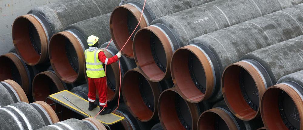 Die Rohre für die Pipeline Nord Stream 2 werden bereits in der Ostsee verlegt.