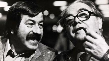 Unter Dichtern. Günter Grass (li.) und Max Frisch 1977.