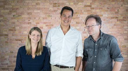 Ihr Wettbewerber ist Dr. Google: Ada-Gründer Claire Novorol, Daniel Nathrath und Martin Hirsch (v.l.), 