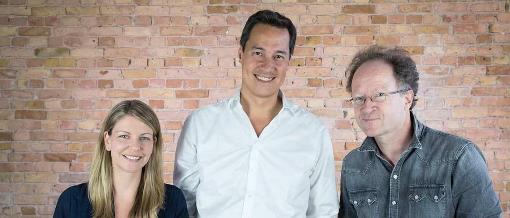 Ihr Wettbewerber ist Dr. Google: Ada-Gründer Claire Novorol, Daniel Nathrath und Martin Hirsch (v.l.), 