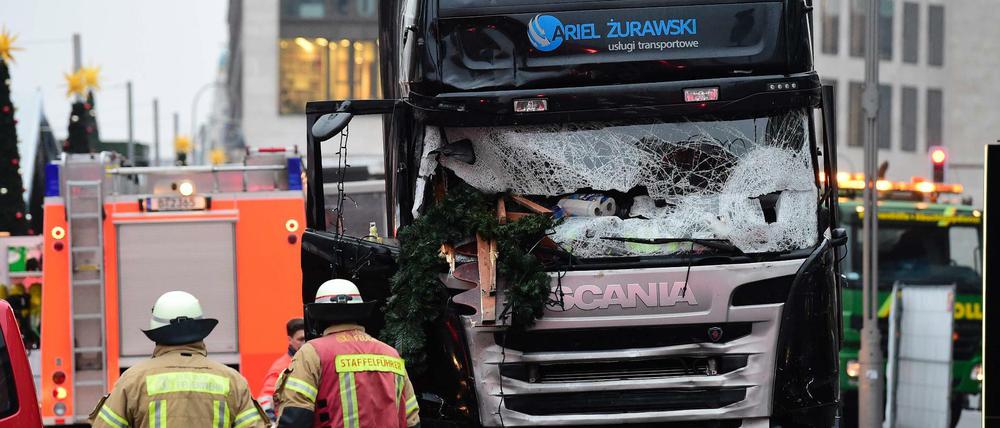 Das Tatfahrzeug des Attentäters vom Breitscheidplatz.