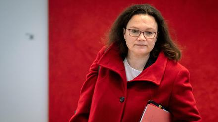 Andrea Nahles, Fraktions- und Parteivorsitzende der SPD.