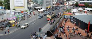 Das Gelände mit den beiden Brachen rund um den Checkpoint Charlie in Mitte.  
