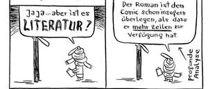 Aber ist es Literatur? Eine Seite aus Mahlers Buch „Franz Kafkas Nonstop Lachmaschine“.