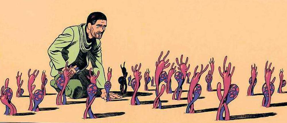 Sympathischer Protagonist mit menschlichen Schwächen: Verloc Nim in einem Panel aus dem ersten Band von „Aâma“.