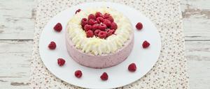 Sieht auf Fotos fast so gut aus wie im echten Leben: Eine Himbeertorte. 