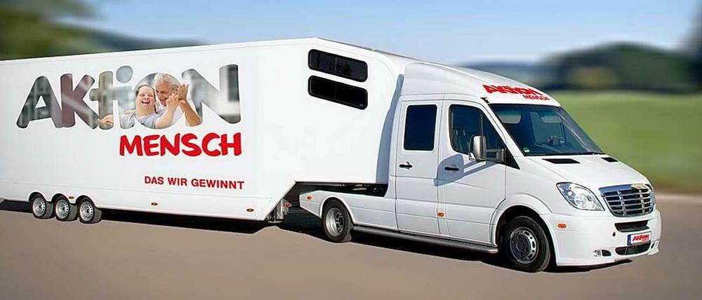 AUSGEBREMST. Die „Aktion Mensch“ machte unter anderem mit einer Städtetour auf sich aufmerksam. Aber mit Online-Verlosungen gibt es Probleme. 