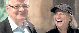 Dokumentarfilmer Pepe Danquart (rechts) kann die Routine von Medienprofi Joschka Fischer nicht durchbrechen. Foto: SWR
