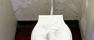 Einen Deckel gibt es, eine Sitzbrille nicht: Die Toiletten in der Grundschule am Weißen See sind nicht in optimalem Zustand.
