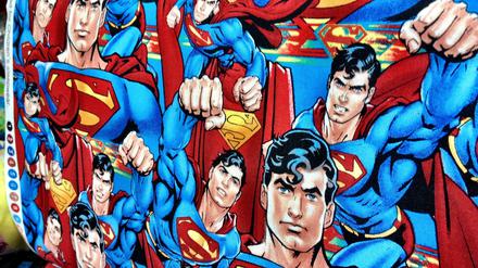 Der Stoff, aus dem die Träume sind: Superman-Stoffballen im Schaufenster eines Geschäfts in Toronto.