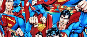 Der Stoff, aus dem die Träume sind: Superman-Stoffballen im Schaufenster eines Geschäfts in Toronto.