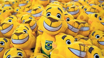 Immer nur lächeln. Wie das geht, zeigt das brasilianische Olympia-Maskottchen.