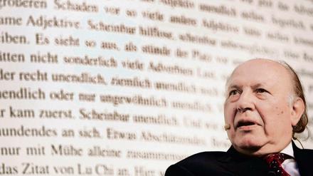 Im Exil der Sprache. Imre Kertész 2007 bei einer Basler Lesung aus seinem "Dossier K.".