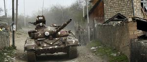 Ein Panzer der Separatisten in Berg-Karabach.