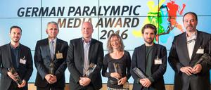 Die Preisträger (v.l.n.r.): Lukas Eberle, Walter Schaffartzik (für Alessandro Zanardi), Robert Freis, Daniela Müllenborn, Christoph Cadenbach, Oliver Kremer.