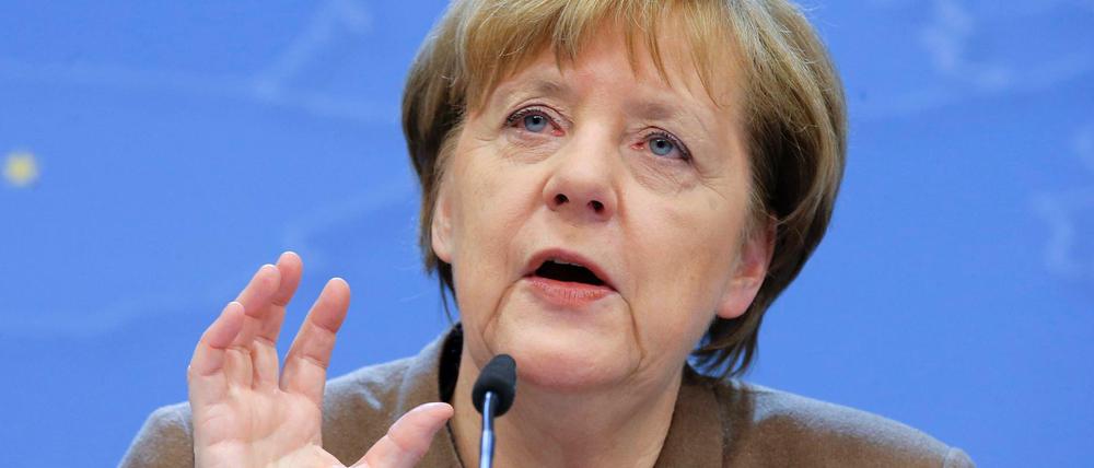 Bundeskanzlerin Angela Merkel beim EU-Gipfel in Brüssel.