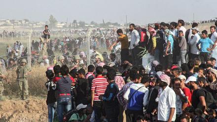 Flüchtlinge an der syrisch-türkischen Grenze