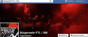 Facebook-Seite der rechtsextremistischen Bürgerwehr FTL/360 Freital