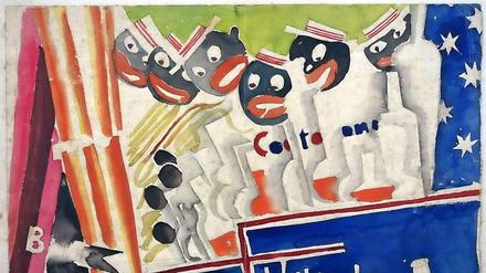 Bunt und schrill: Bühnenbild von Heinz Fenchel und seinem Kollegen Jack Rotmil zu "Die vom Rummelplatz", 1930.