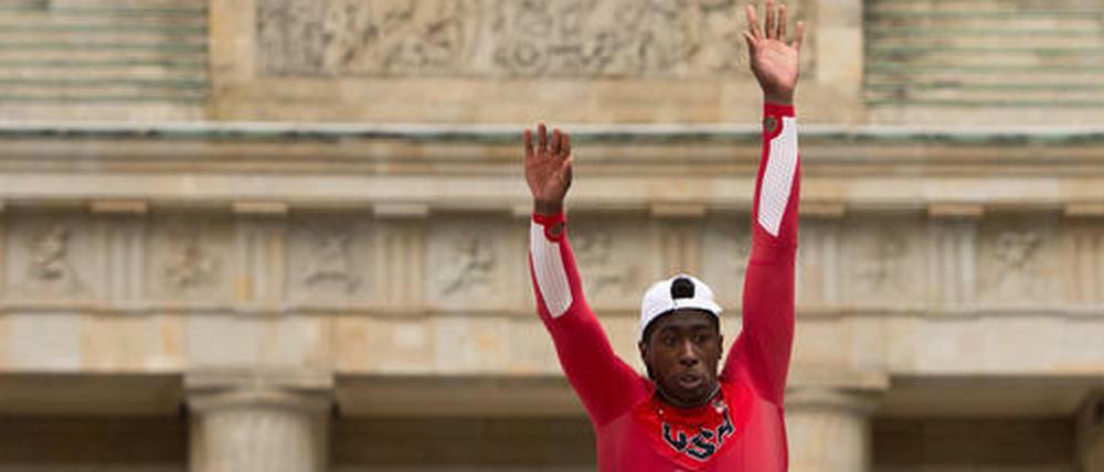 8,31 Meter muss man erstmal springen. Marquis Dendy ist das am Samstag bei "Berlin fliegt" gelungen.