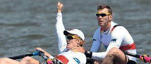 Hinten reingesetzt. Marcel Hacker (re.) wurde von Bundestrainer Marcus Schwarzrock zu Stephan Krüger (li.) ins Boot beordert. Die Chemie stimmt mittlerweile.