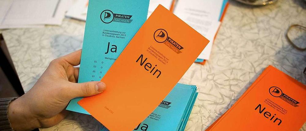 Ja? Nein? Schaffen es die Piraten trotz der Niederlage in Niedersachsen in den Bundestag?