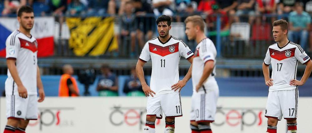 Zum Stehen gekommen: Die deutsche U21-Nationalmannschaft ist bei der U21-Em in Tschechien im Halbfinale an Portugal gescheitert.