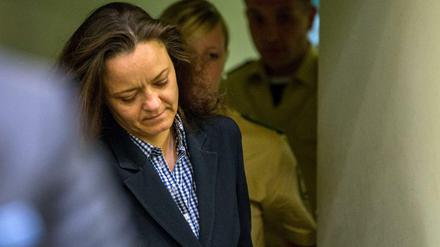Die Angeklagte Beate Zschäpe beim NSU-Prozess in München