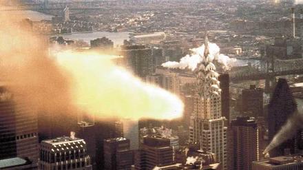 Im Hollywood-Film "Armageddon" wird New York von einem Asteroiden heimgesucht.