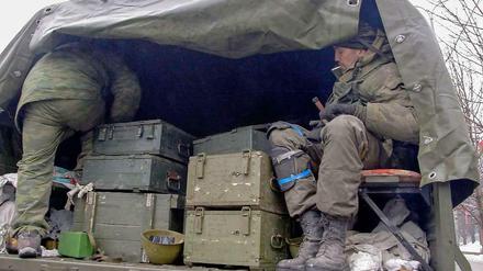 Prorussische Separatisten auf einem Archivfoto aus dem Januar 2015. 