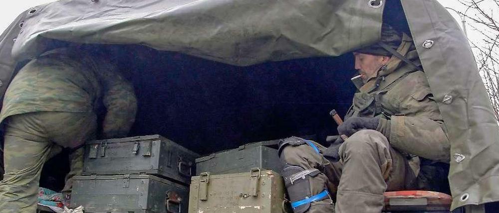 Prorussische Separatisten auf einem Archivfoto aus dem Januar 2015.