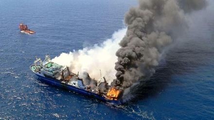Die "Oleg Neidenow" am 12. April, drei Tage bevor der Fischkutter vor der Küste von Gran Canaria sank.